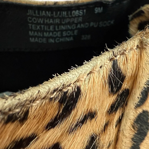 Steve Madden Jillian Leopard Print Calf Hair Ankle Booties Size 9 Beige … - Picture 6 of 7